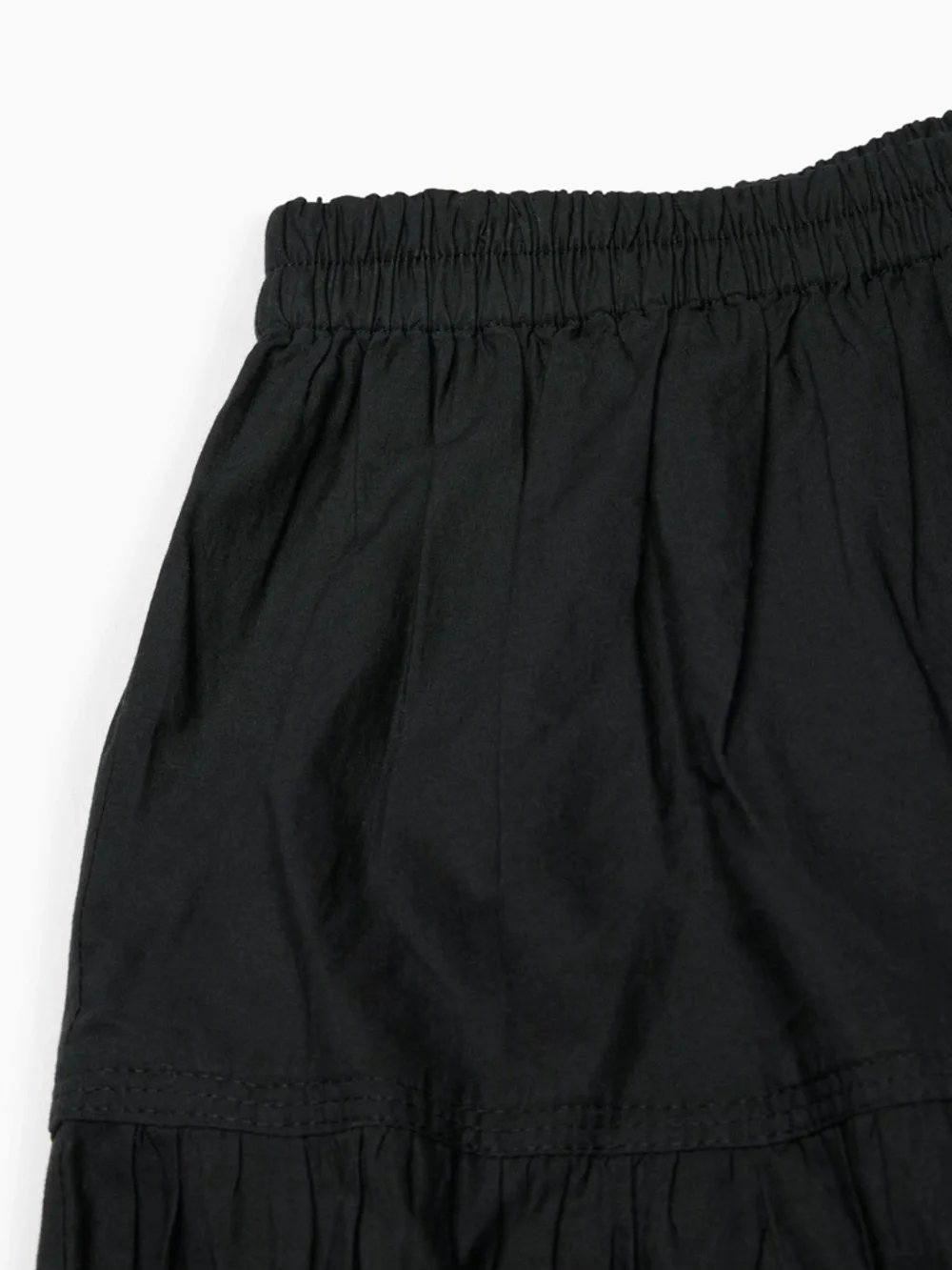 Aritzia Sunday Best Mars Skirt Size Small Black Tiered Maxi Cotton High Rise - Picture 10 of 15